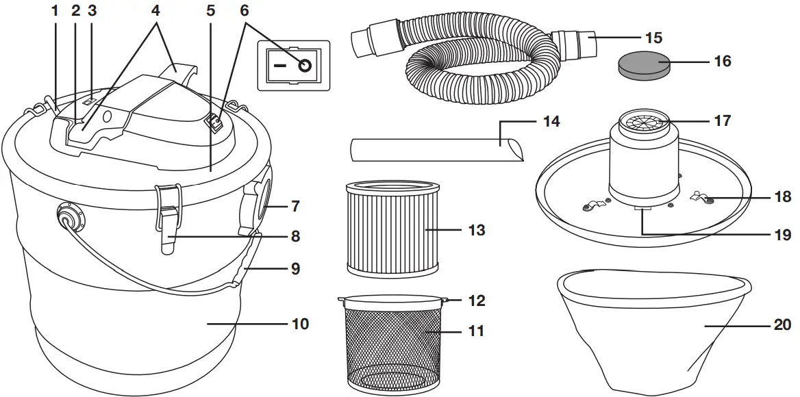 SNOWJOE ASHJ202E RM Electric Ash Vacuum Cleaner - Ash Vacuum