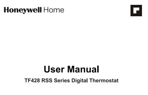 Honeywell Home TF428 RSS Series Digital Thermostat User Manual