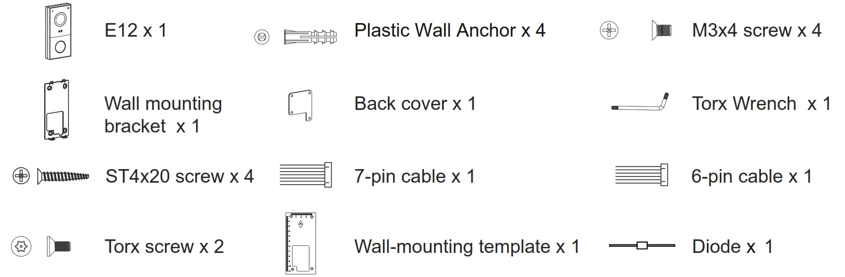Akuvox E12 Video Door Panel - tools