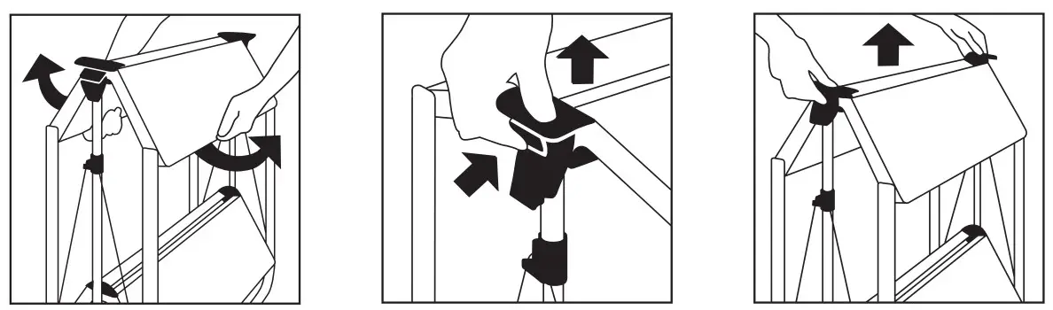 LEIFHEIT 74237 Fold-Up Utility Storage and Service Trolley Cart