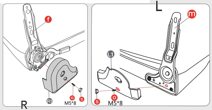 GTRACING Gaming Chair with Footrest Speakers - figare8