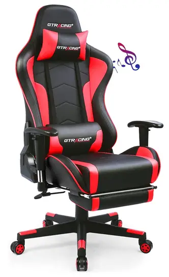 GTRACING Gaming Chair with Footrest Speakers