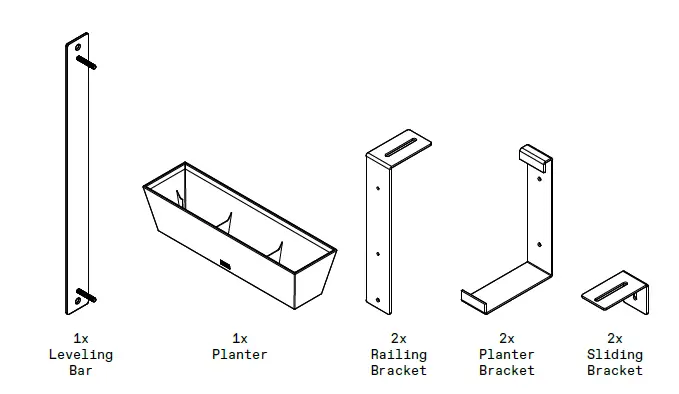 veradek Pure Series Railing Planter 1