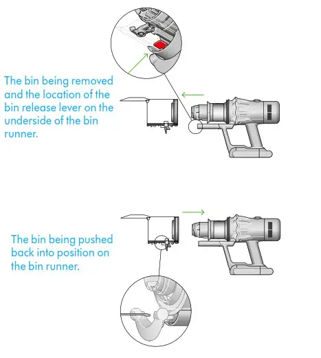 dyson Digital Slim Cordless Vacuum Cleaner - Cleaning your bin