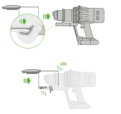 dyson Digital Slim Cordless Vacuum Cleaner - ends of the machine