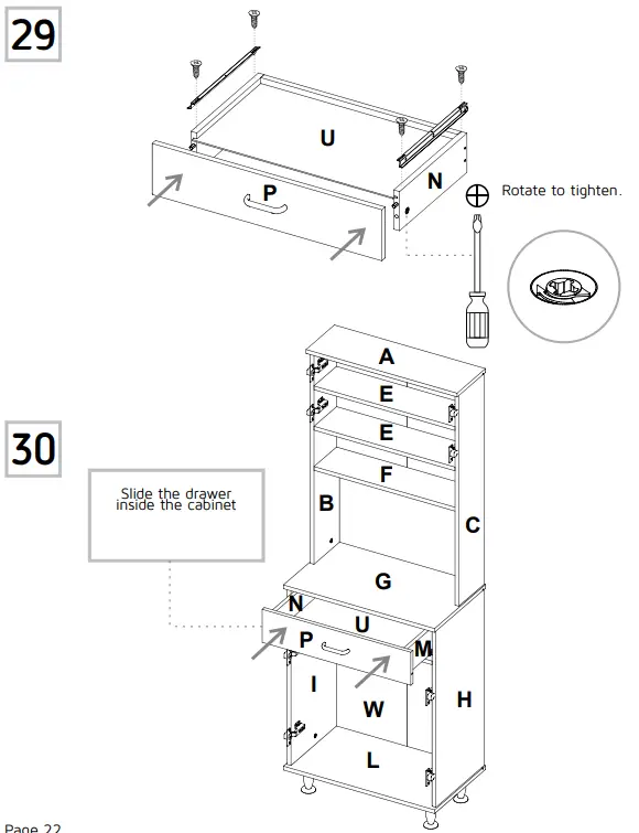 TUHOME Della 60 Pantry Cabinet-21