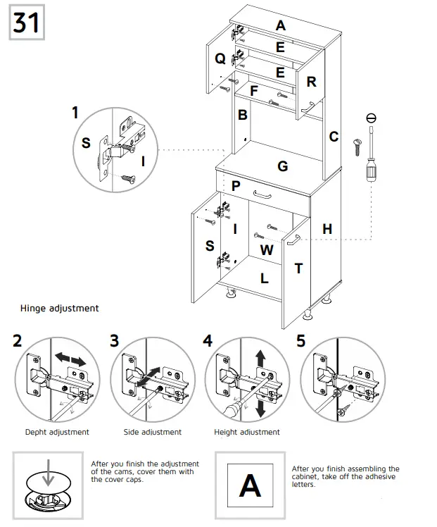 TUHOME Della 60 Pantry Cabinet-22