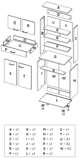 TUHOME Della 60 Pantry Cabinet-3