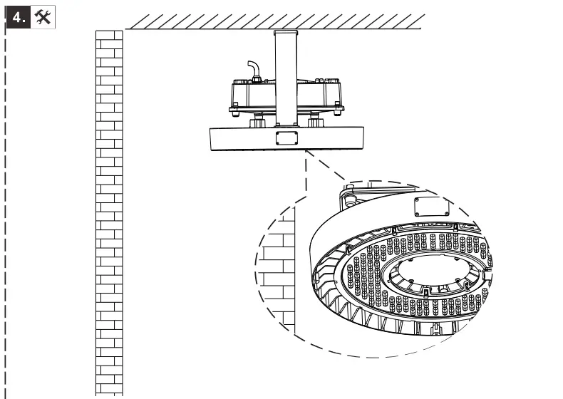 EYE LIGHTING LED High Bay Ceiling Light Ceiling installation