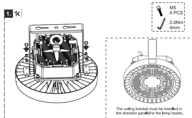 EYE LIGHTING LED High Bay Ceiling Light Ceiling installation