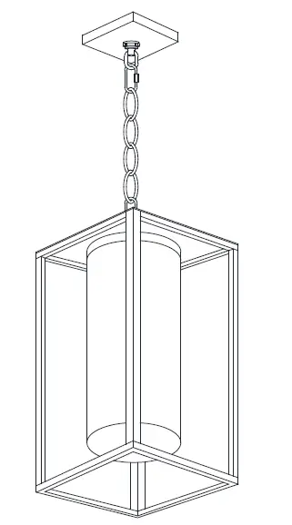EUROfase-41964-019-Ren-Modern-Satin-Black-Outdoor-Hanging-Light-Instruction-FIG-1