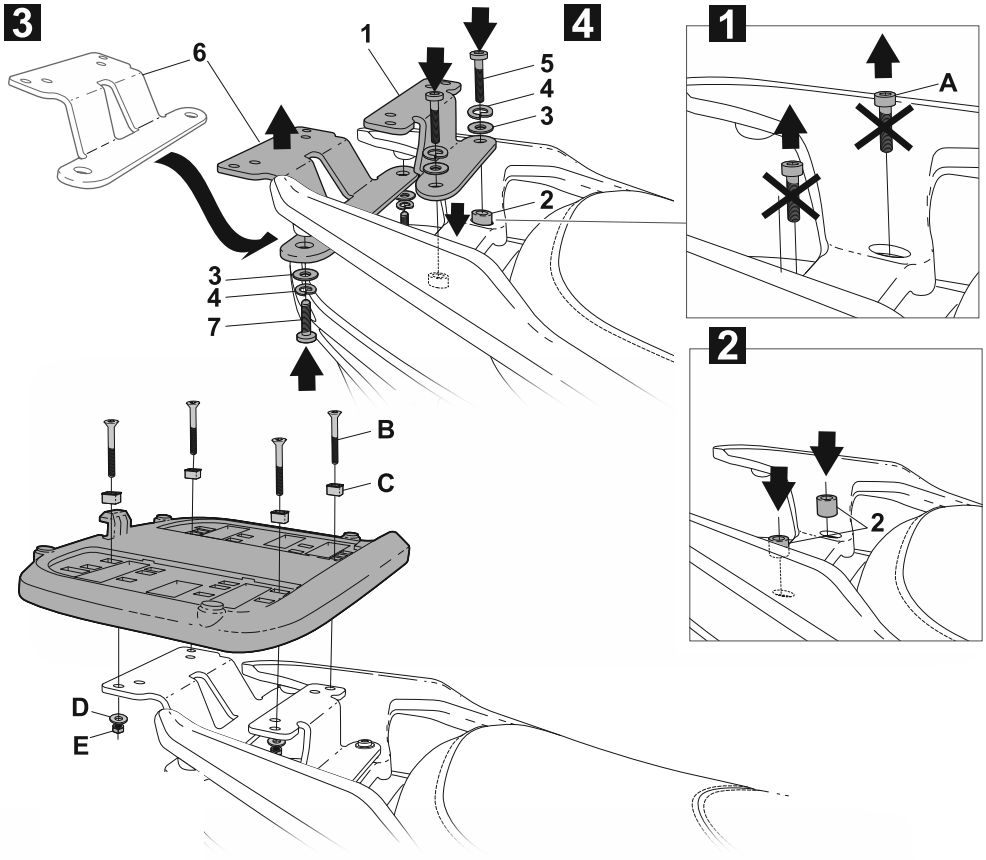 SHAD K0XT11ST Kymco X Town City Top Master Fitting Kit - FIGURE 2