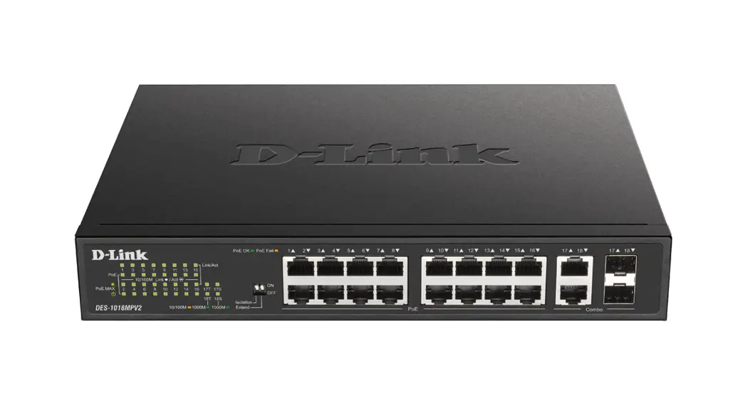 D-link Des-1018mpv2 18 Port 10/100base-tx Poe Unmanage Switch User Guide