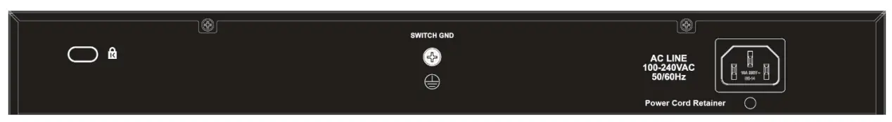 D-Link Poe Unmanage Switch - Rear Panel