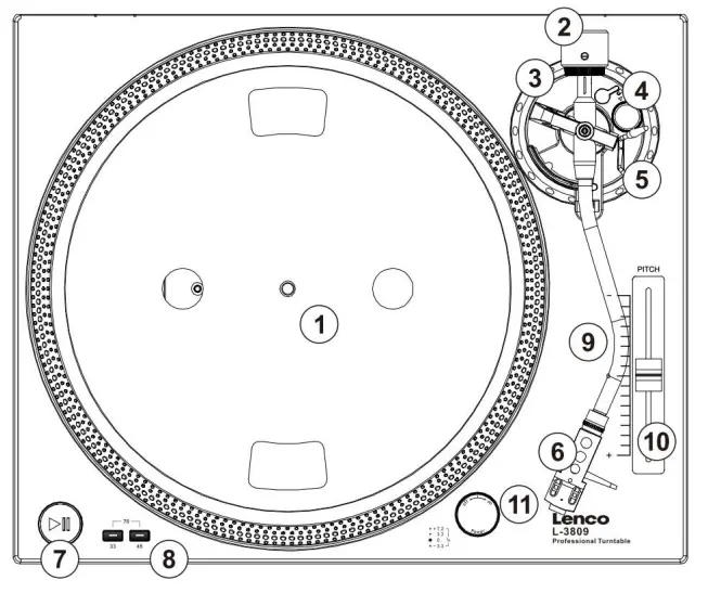 Lenco L 3809 L 3818 Direct Drive Turntable with USB Recording-fig3