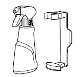 Spray bottle and clip