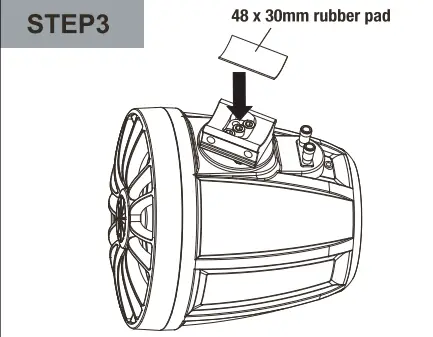 ROCKVILLE 6.5″ Marine Board Tower Speaker - setup 3
