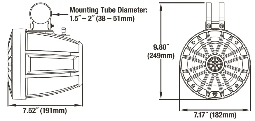 ROCKVILLE 6.5″ Marine Board Tower Speaker - setup 9