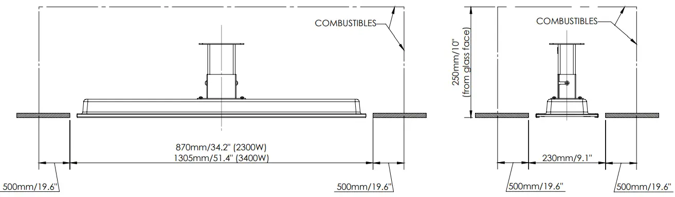 BROMIC HEATING 2300 W Ceiling Recess - Fig 1