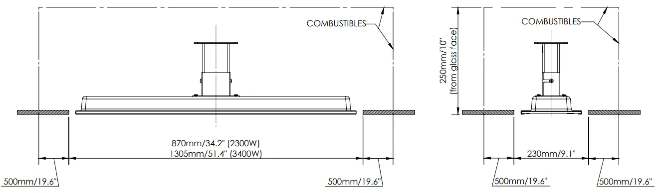 BROMIC HEATING 2300 W Ceiling Recess - Fig 10