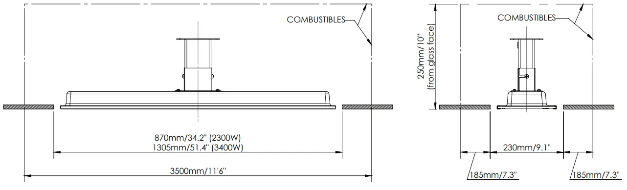 BROMIC HEATING 2300 W Ceiling Recess - Fig 2