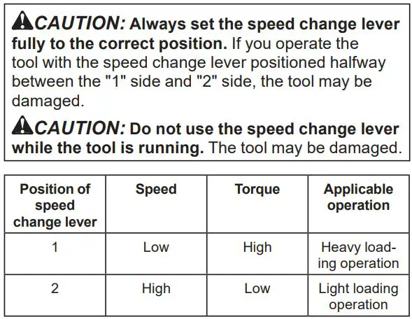 makita DDF448 Cordless Driver Drill Instruction Manual - Speed change