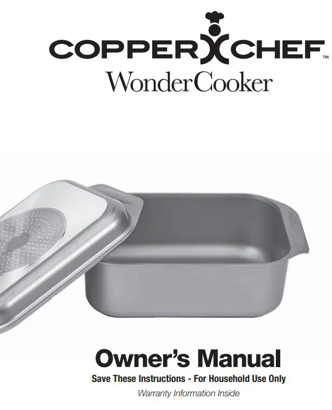 Copper Chef B07F1YBVNH Wonder Cooker Owner’s Manual