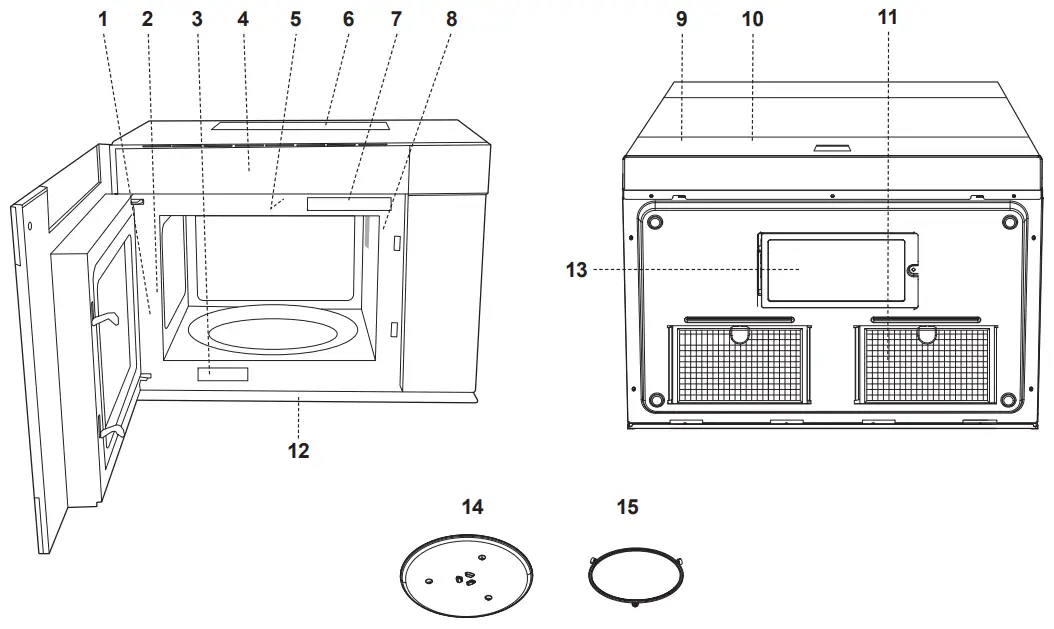 SHARP SMO1461GS 24 Inch Over Range Microwave Oven - Fig 3