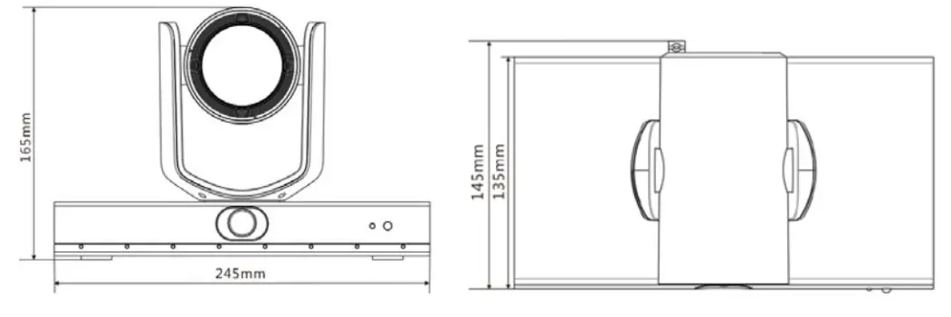 Lumens VC-TR1 Auto Tracking Camera-Camera Size