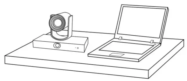 Lumens VC-TR1 Auto Tracking Camera- Install the camera on the desk