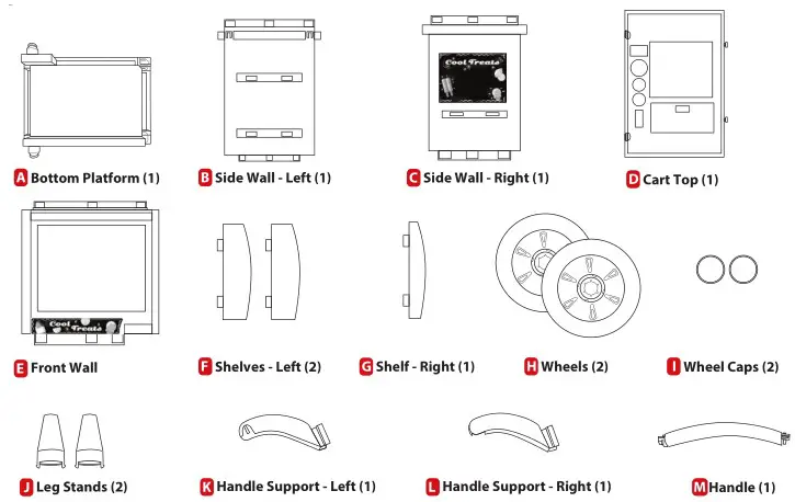 little tikes 656132 2 in 1 Lemonade and Ice Cream Stand - Cart Parts