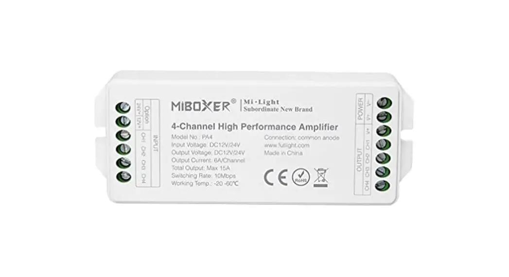 Miboxer 4-channel High Performance Amplifier Pa4 User Manual Miboxer 4-channel High Performance Amplifier Pa4 User Manual