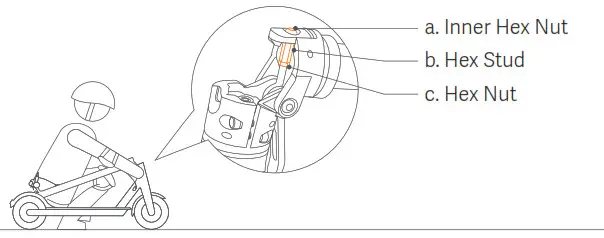xiaomi DDHBC02NEB Electric Scooter Pro- Adjust the handlebar