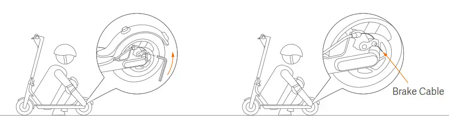xiaomi DDHBC02NEB Electric Scooter Pro- Adjusting the disc brake