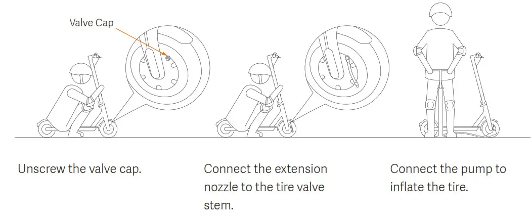 xiaomi DDHBC02NEB Electric Scooter Pro- Tire Valve Stem