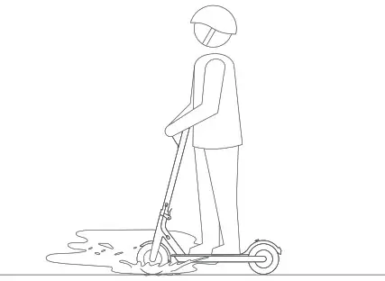 xiaomi M365 Electric Scooter- ride through puddles