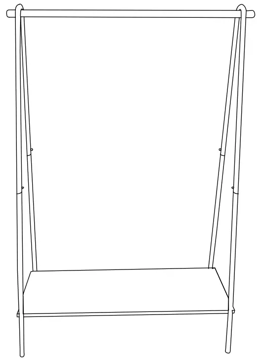 JOHN LEWIS 57088024 Soft Edge Clothes Garment Rail