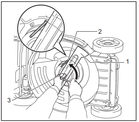 makita CML01 Battery Powered Lawn Mower - Box wrench