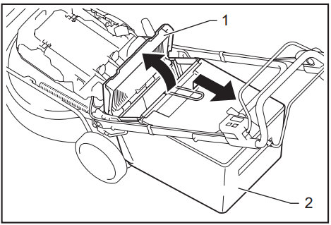 makita CML01 Battery Powered Lawn Mower - Grass basket 1