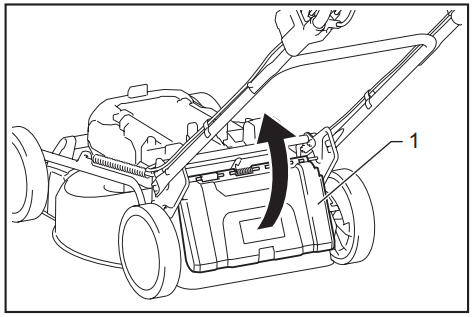 makita CML01 Battery Powered Lawn Mower - Rear cover