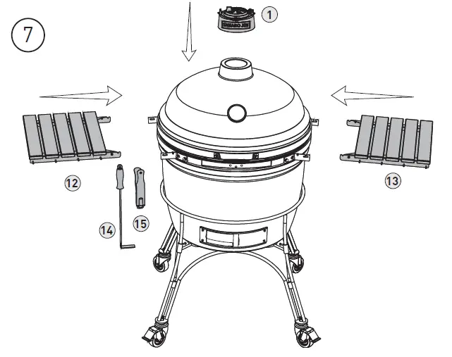 KAMADO JOE VND55882080 Big Joe I Charcoal Grill-14