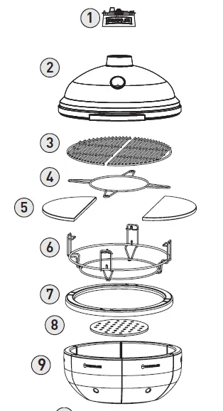 KAMADO JOE VND55882080 Big Joe I Charcoal Grill-2