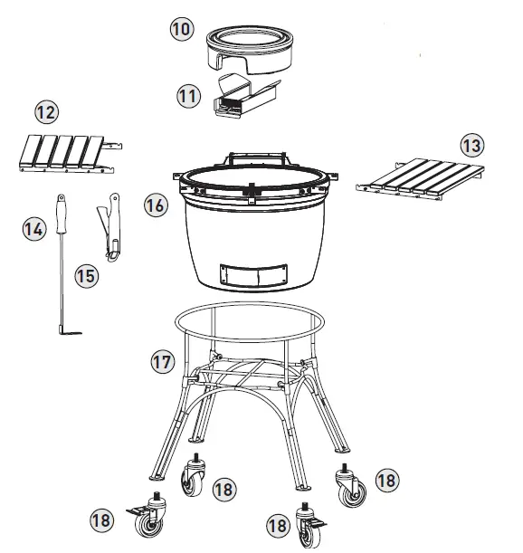 KAMADO JOE VND55882080 Big Joe I Charcoal Grill-3