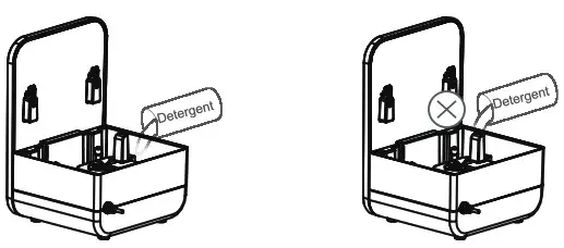 Midea SCK 3Q60B 1 6 Gallon Cool and Warm Mist Ultrasonic Humidifier - EXTERNAL CLEANING OF 4