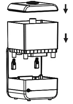 Midea SCK 3Q60B 1 6 Gallon Cool and Warm Mist Ultrasonic Humidifier - Installation of the water tank
