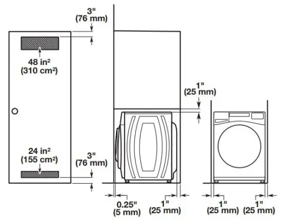 FIG 9 RECESSED AREA OR CLOSET INSTALLATION