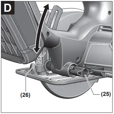 Setting the cutting depth