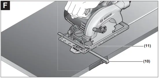 Sawing with a parallel guide
