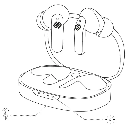 urbanista Seoul Electric Blue True Wireless Bluetooth Earphones - WIRELESS CHARGING CASE