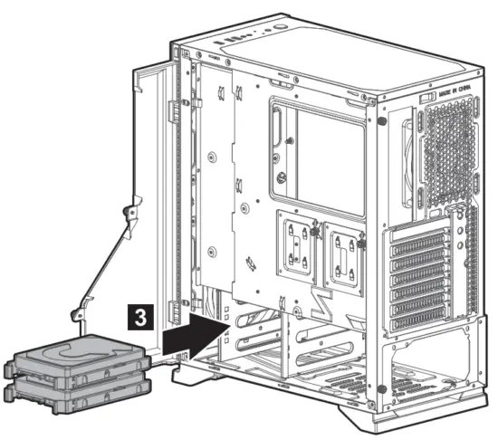 Mounting the 3.5" and 2.5" SSD / HDD